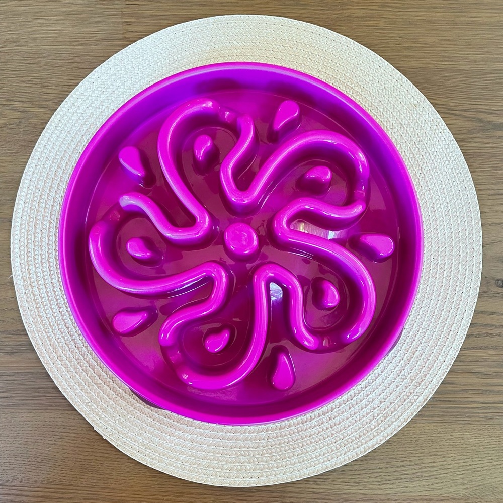 Slow Feeder for Dogs. Bright Purple